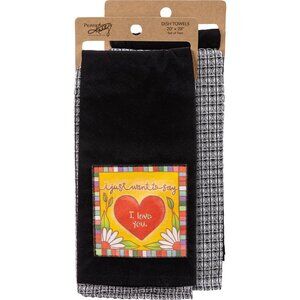 New Cotton Kitchen Dishtowels - Set of 2 Coordinating Primitives by Kathy